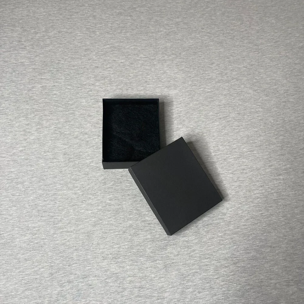 Macy’s Solid Black 5.5” x 6” Jewelry Necklace & Bracelet Gift Box
